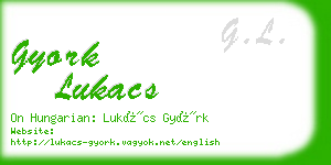 gyork lukacs business card